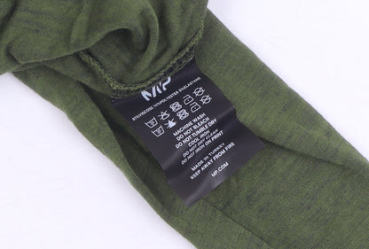 MP Men's Green Long Sleeve High Neck Shirt - S