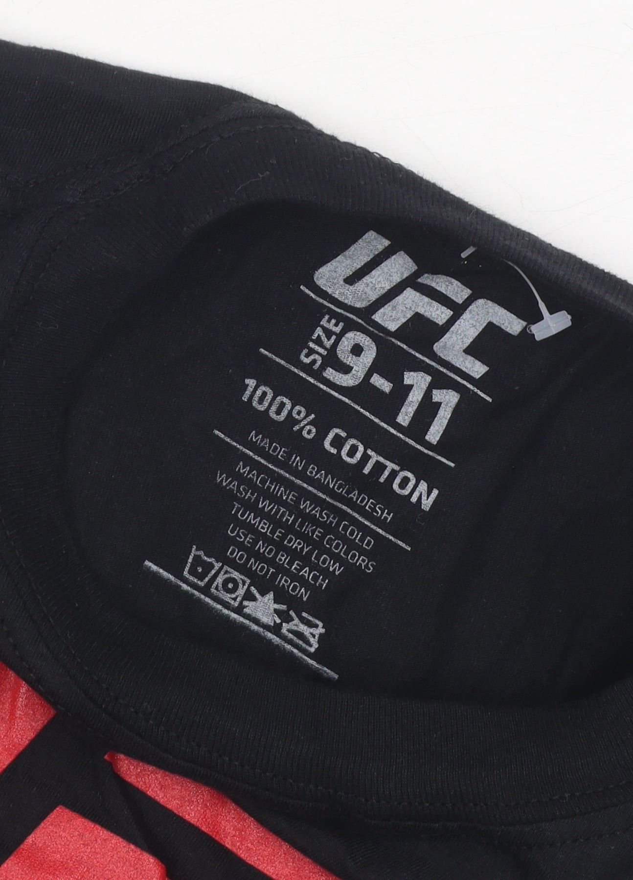 UFC Boys Black Graphic T-Shirt 9-10 Years Casual Sports
