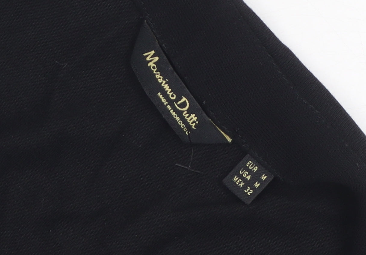 Womens UK Size 12 Massimo Dutti Black Basic Blouse