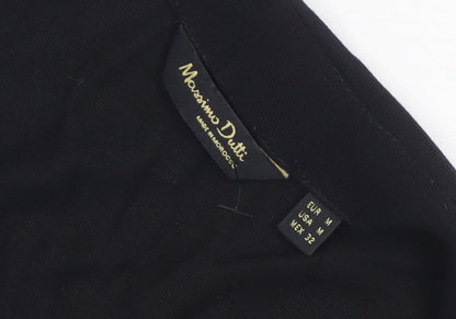 Womens UK Size 12 Massimo Dutti Black Basic Blouse