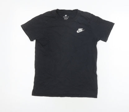 Nike Unisex Black Cotton Basic T-Shirt, Size M, Casual Wear