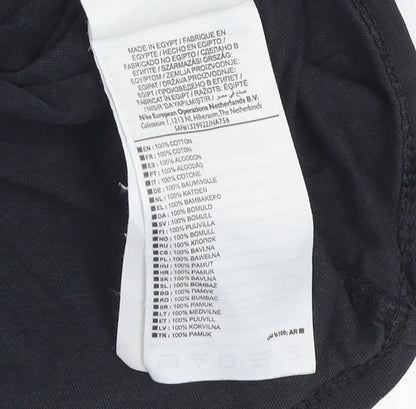 Nike Unisex Black Cotton Basic T-Shirt, Size M, Casual Wear