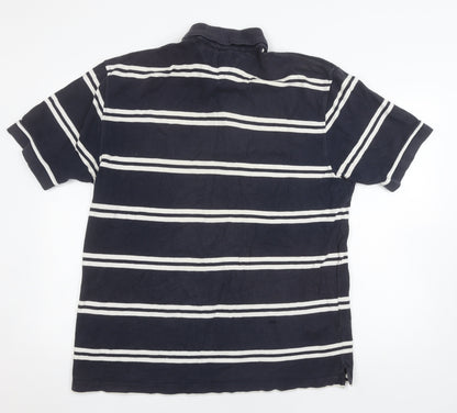Tommy Hilfiger Men's Black XL Striped Polo Shirt