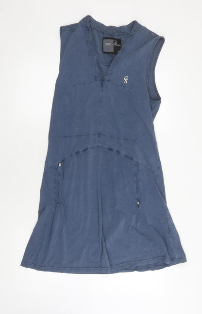 G-Star Women Blue XL Sleeveless Shift Dress Casual