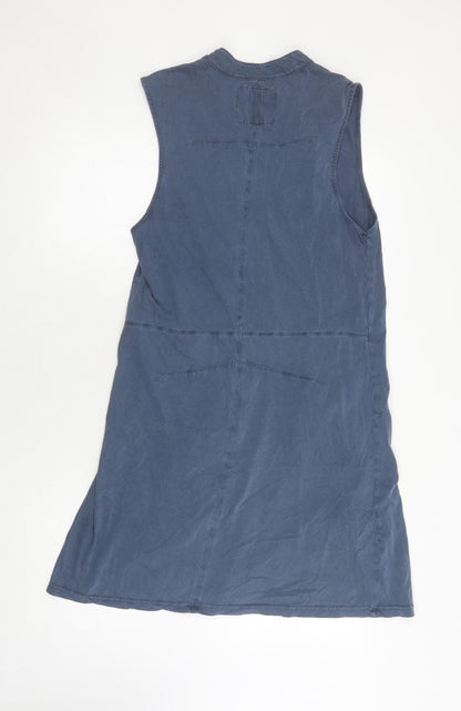 G-Star Women Blue XL Sleeveless Shift Dress Casual