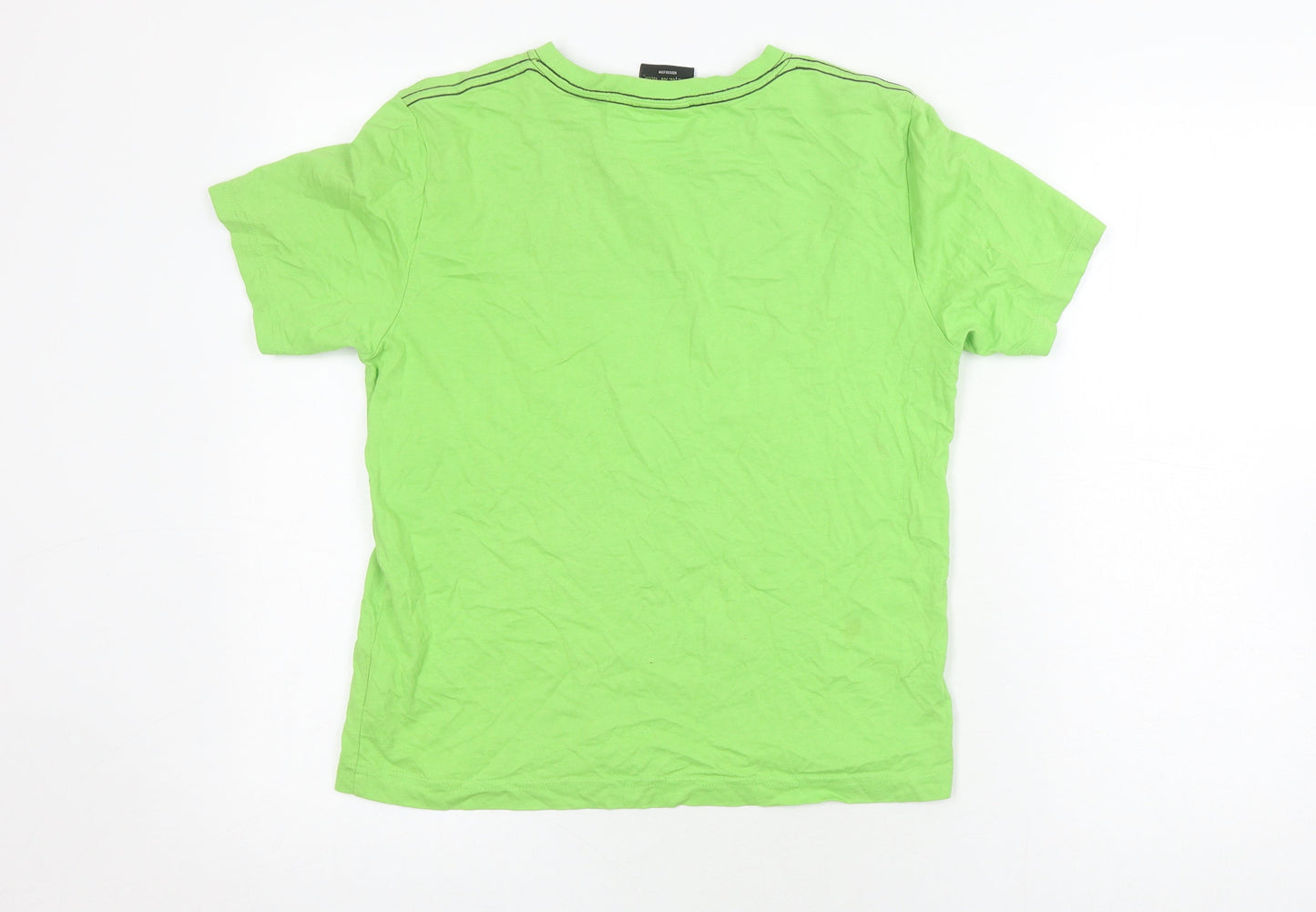 No Fear Boys Green Graphic T-Shirt, 11-12 Years, Casual Style
