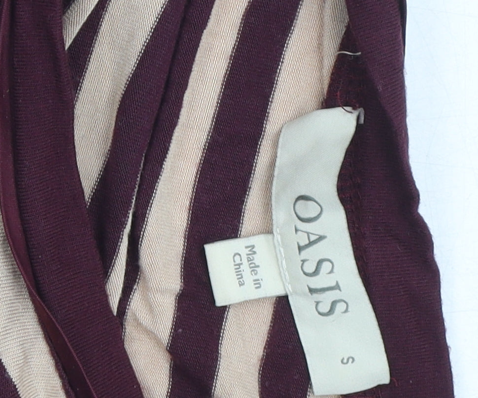 Womens UK Size S Oasis Multicoloured Basic T-Shirt