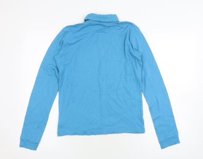 Color Kids Boys Blue Long Sleeve Roll Neck Cotton Top