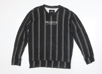 Mens UK Size S Hollister Black Pullover Sweatshirt