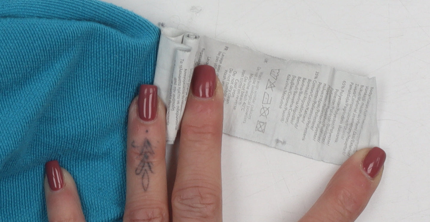 Slazenger Men's Blue Polo Shirt L Solid Collared Logo