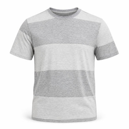 Rifle Men's Grey Striped T-Shirt, Size M
