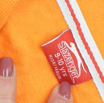 Slazenger Boys Orange Polo Shirt 9-10 Years Casual
