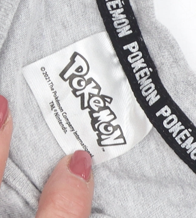 Tu Boys Grey Pikachu Long Sleeve T-Shirt 10-11 Years