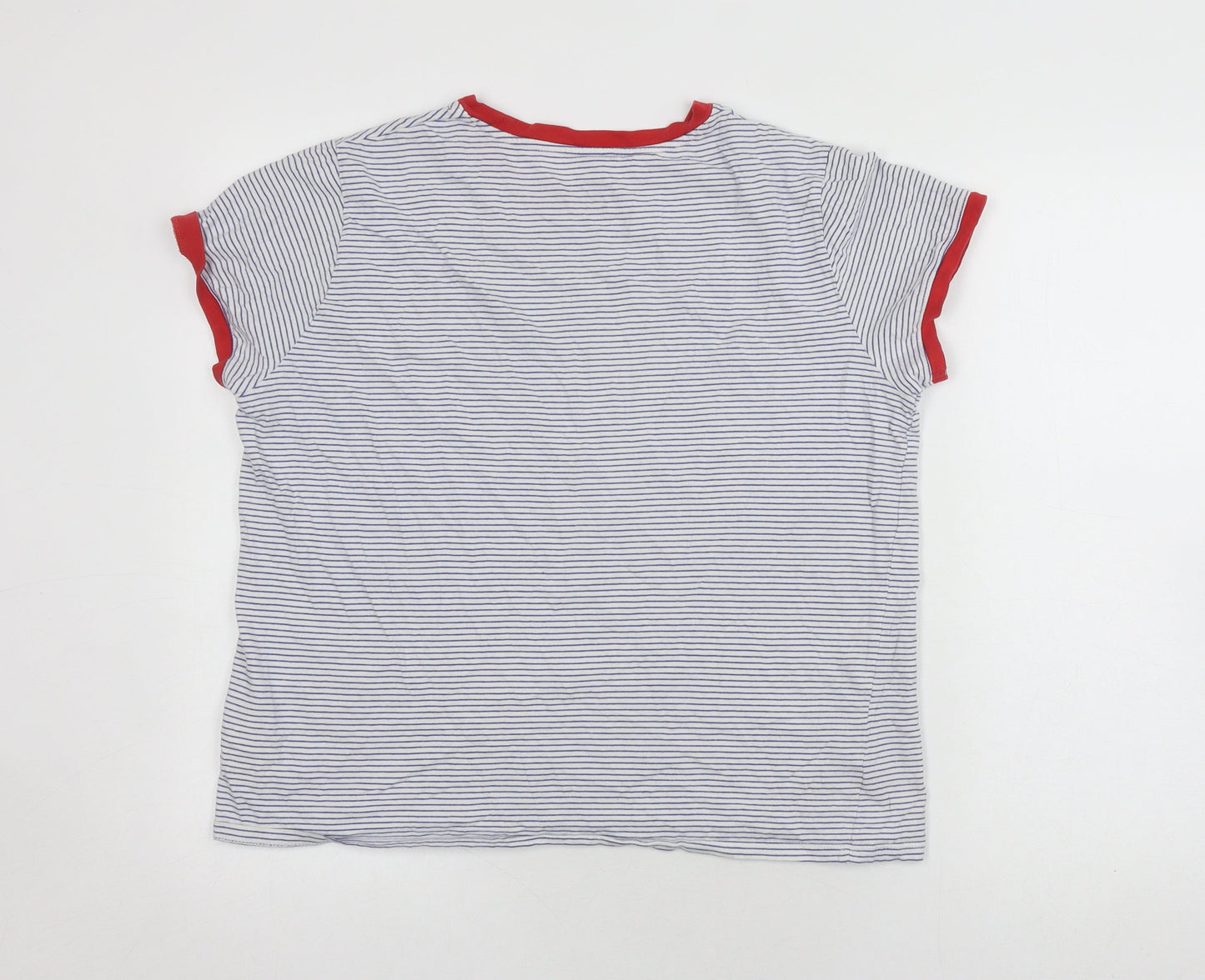 Unisex Adults UK Size L Lee White Ringer T-Shirt