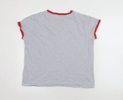 Unisex Adults UK Size L Lee White Ringer T-Shirt