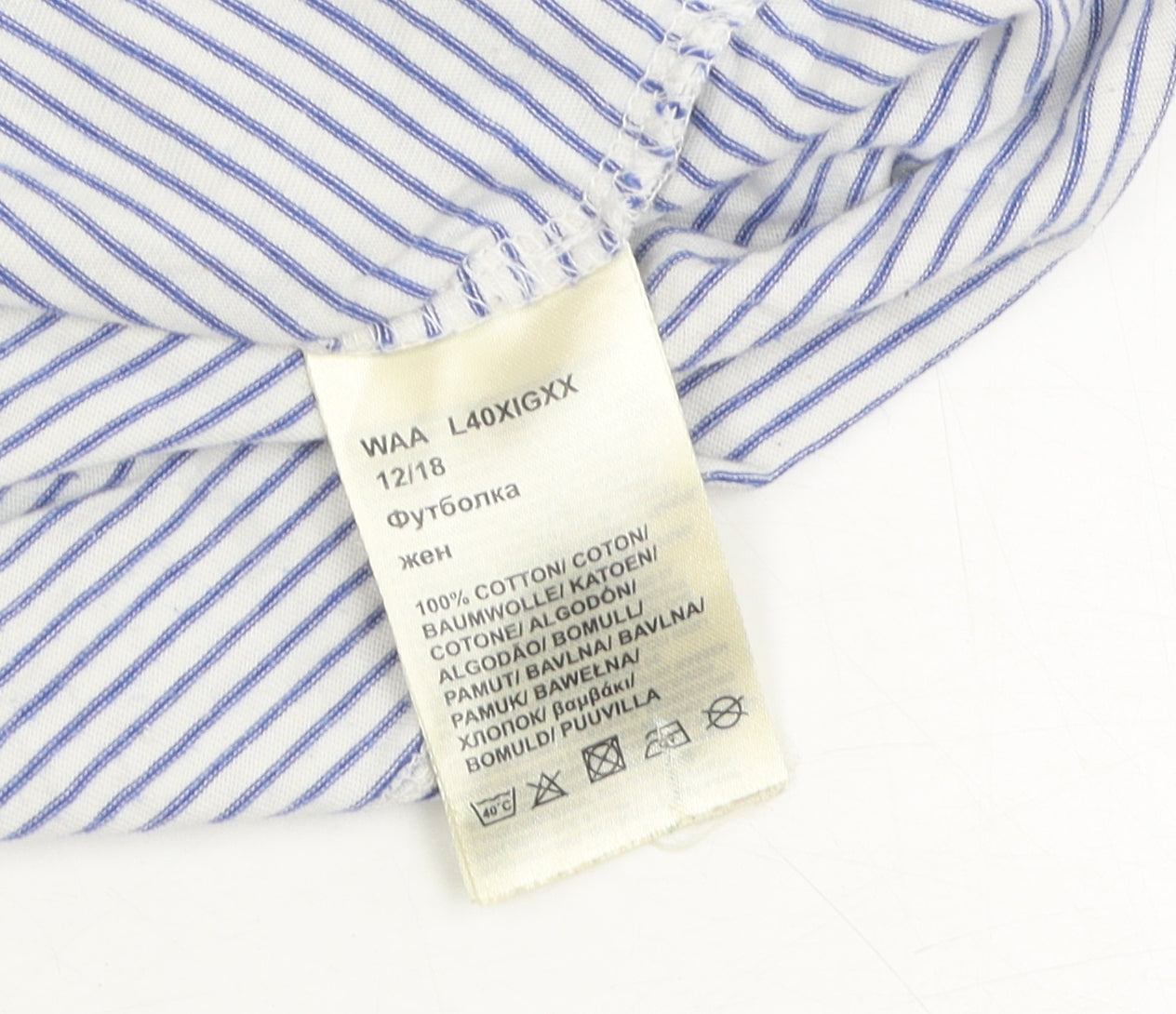 Unisex Adults UK Size L Lee White Ringer T-Shirt