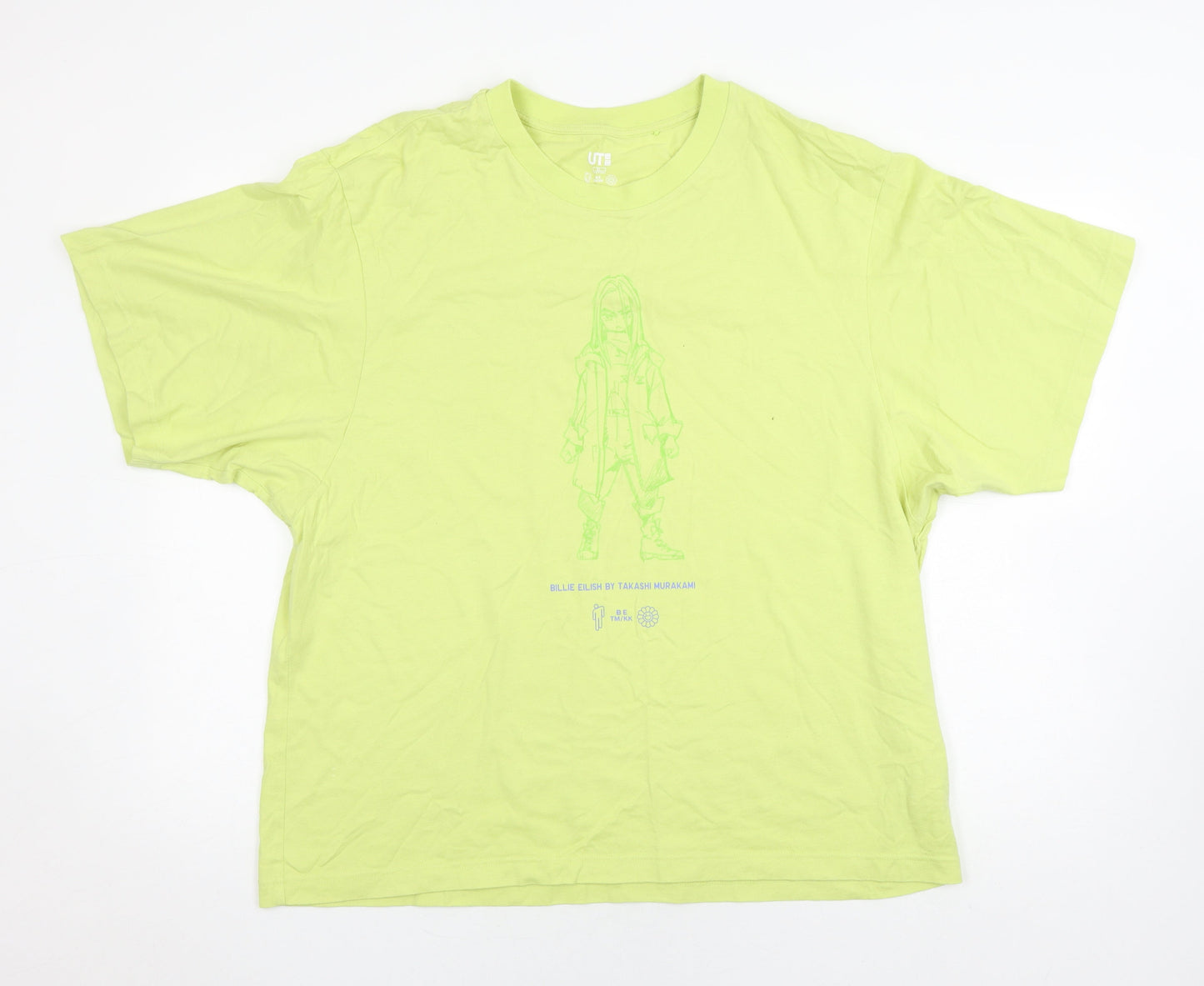 Unisex Adults UK Size XL Uniqlo Green Basic T-Shirt