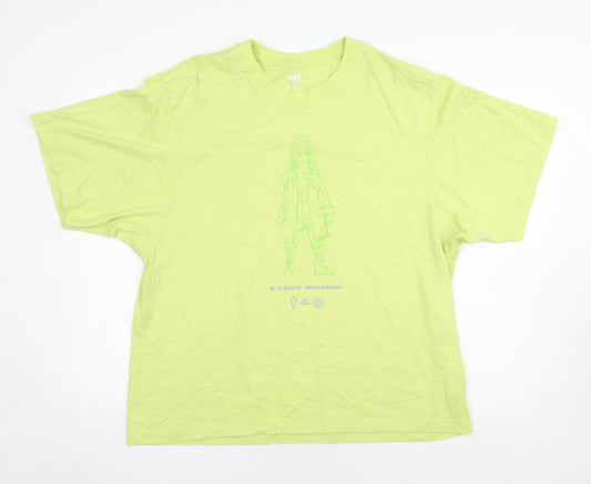 Unisex Adults UK Size XL Uniqlo Green Basic T-Shirt