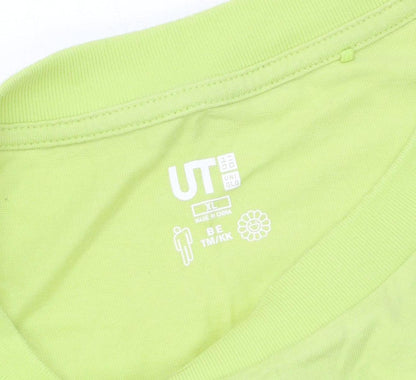 Unisex Adults UK Size XL Uniqlo Green Basic T-Shirt