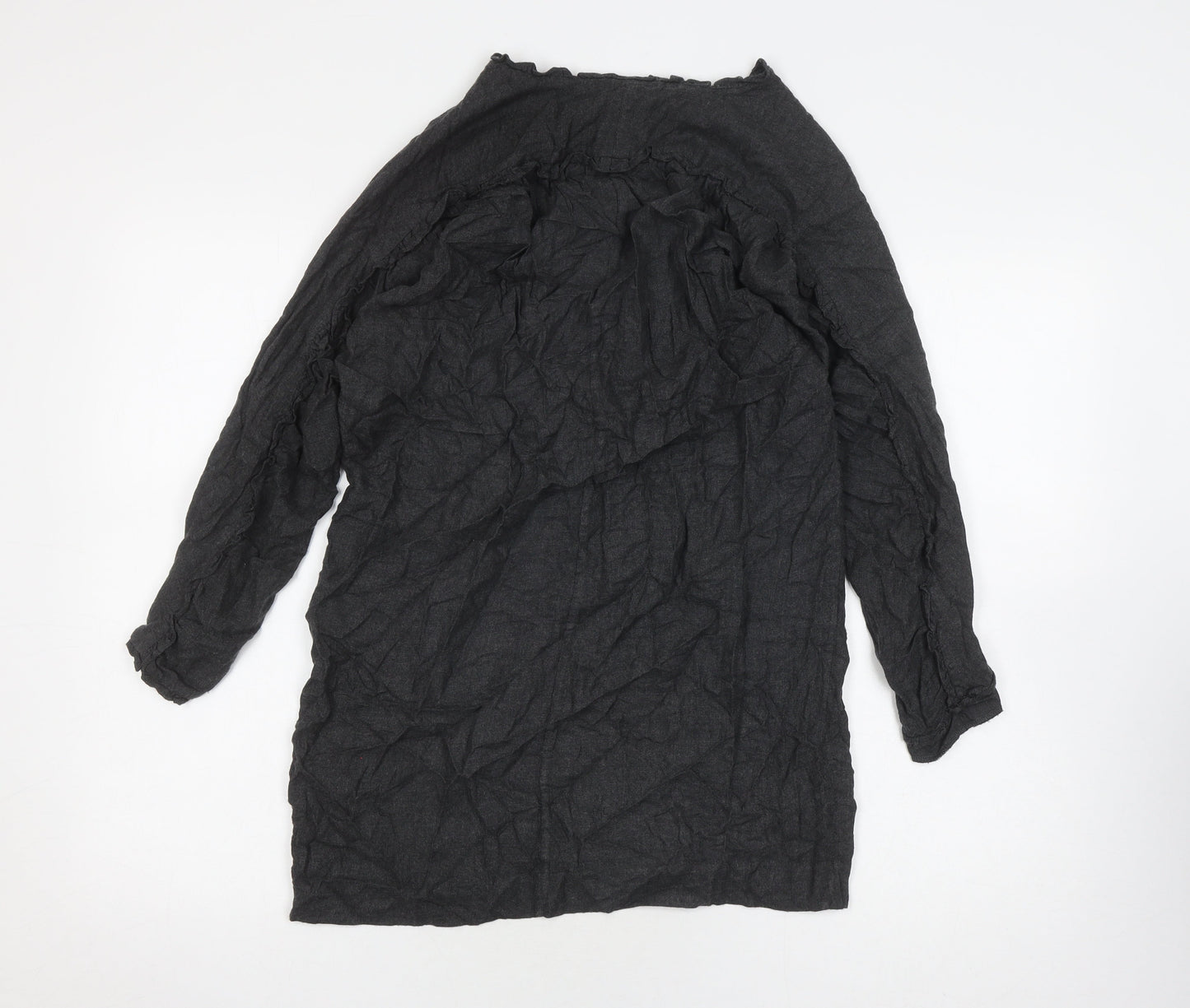 French Connection Women's Black Blouse UK 12 Knit Long Sleeve