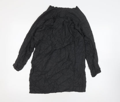 French Connection Women's Black Blouse UK 12 Knit Long Sleeve