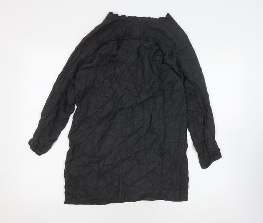 French Connection Women's Black Blouse UK 12 Knit Long Sleeve