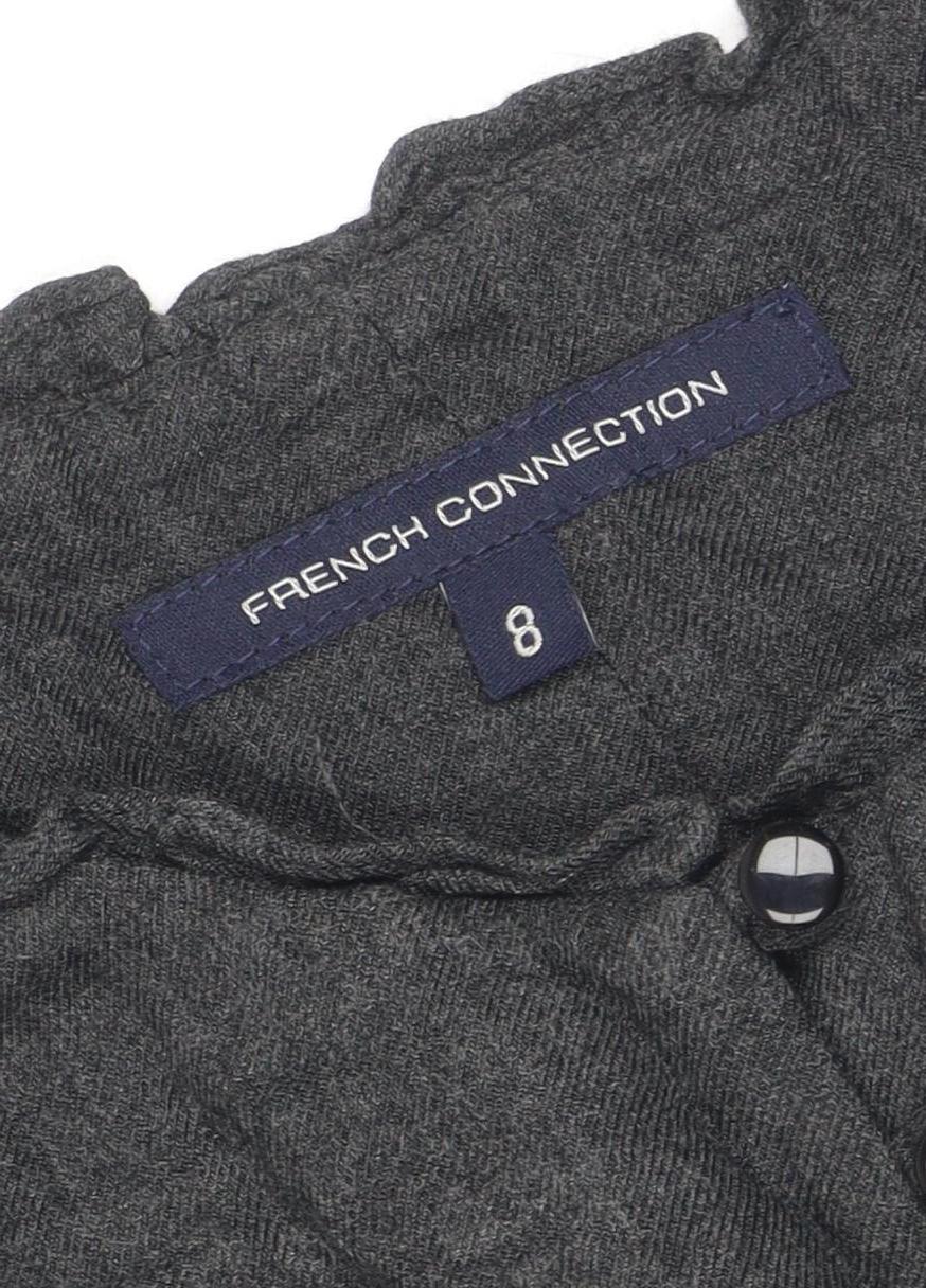 French Connection Women's Black Blouse UK 12 Knit Long Sleeve