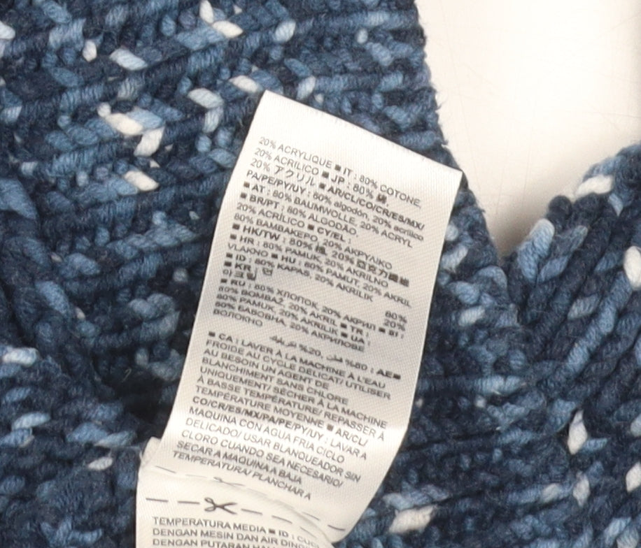 Gap Women's Blue Pullover Jumper, M, Chunky-Knit