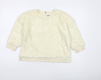 Womens UK Size UK 6 French Connection Ivory Pullover Sweatshirt
