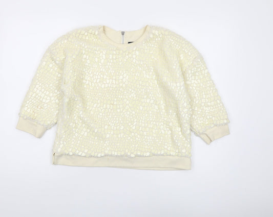 Womens UK Size UK 6 French Connection Ivory Pullover Sweatshirt