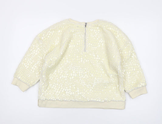 Womens UK Size UK 6 French Connection Ivory Pullover Sweatshirt