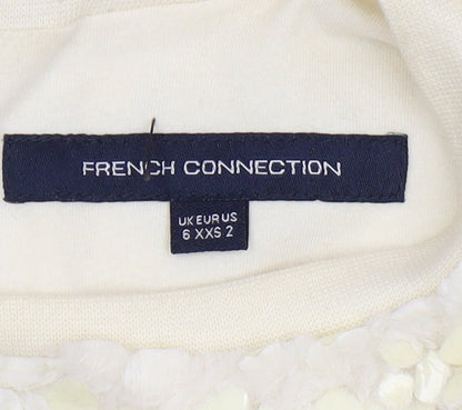 Womens UK Size UK 6 French Connection Ivory Pullover Sweatshirt