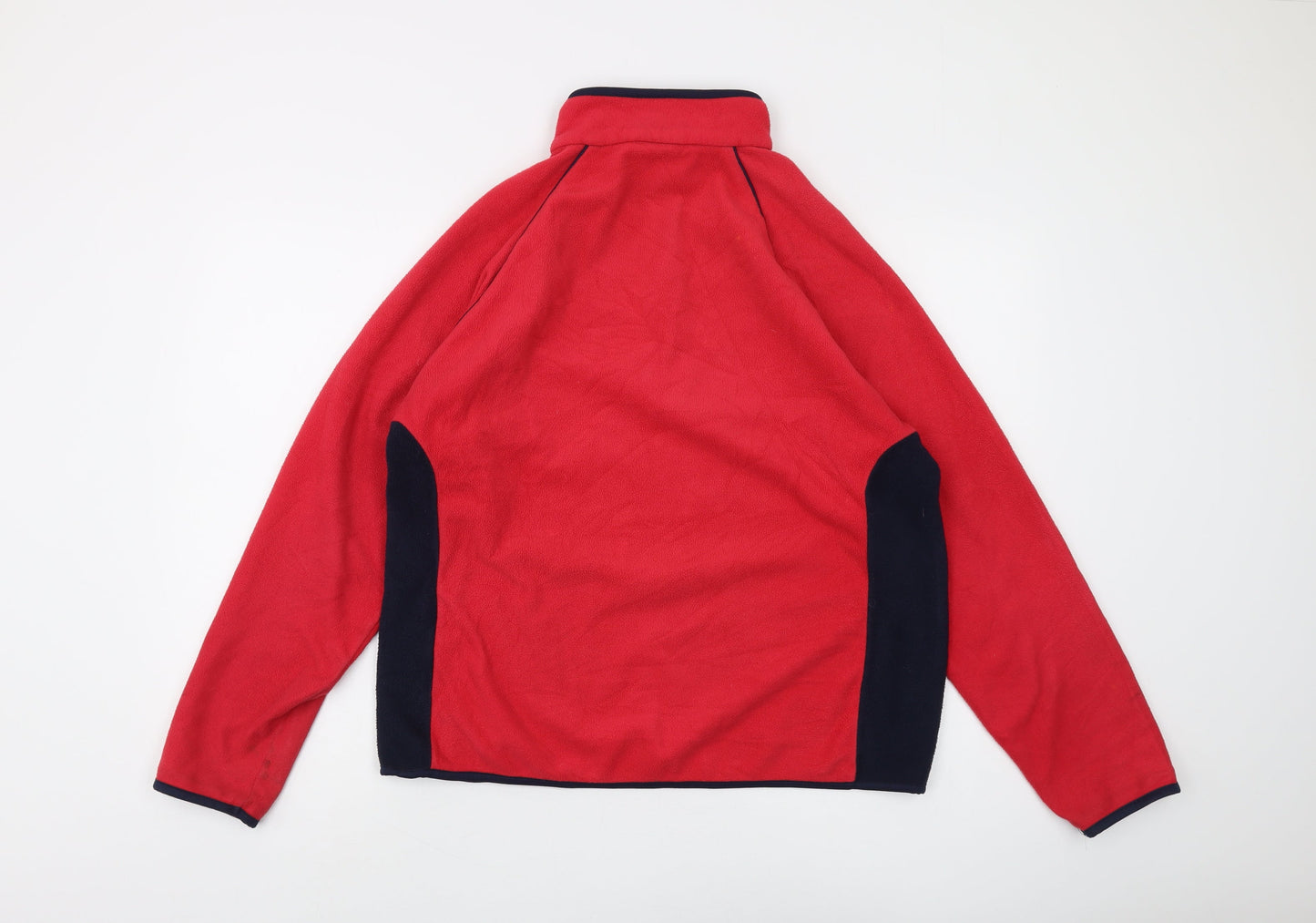 Mens UK Size M Cotton Traders Red 1/4 Zip Sweatshirt