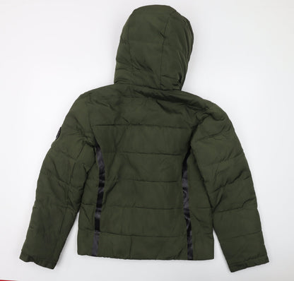 Womens UK Size 10 Jack Wills Green Puffer Jacket