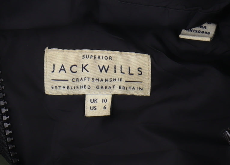 Womens UK Size 10 Jack Wills Green Puffer Jacket