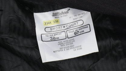 Mens UK Size 38 St Michael Regular Black Suit Jacket