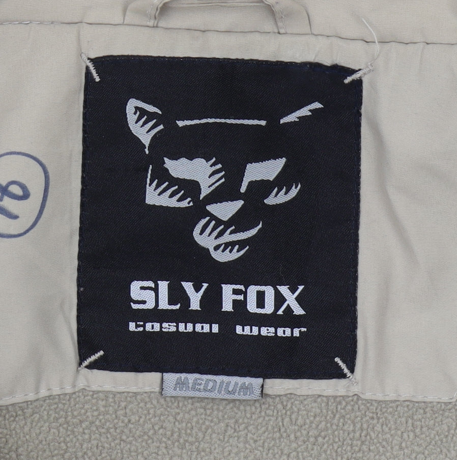 Mens UK Size M Sly Fox Beige Windbreaker Coat