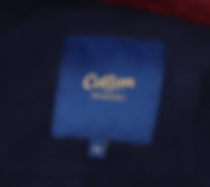 Collon Women's Red Parka Coat M - Hooded, Pockets, Long Sleeve