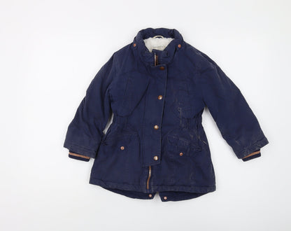 John Lewis Girls Blue Parka Jacket 5 Years
