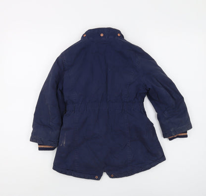 John Lewis Girls Blue Parka Jacket 5 Years