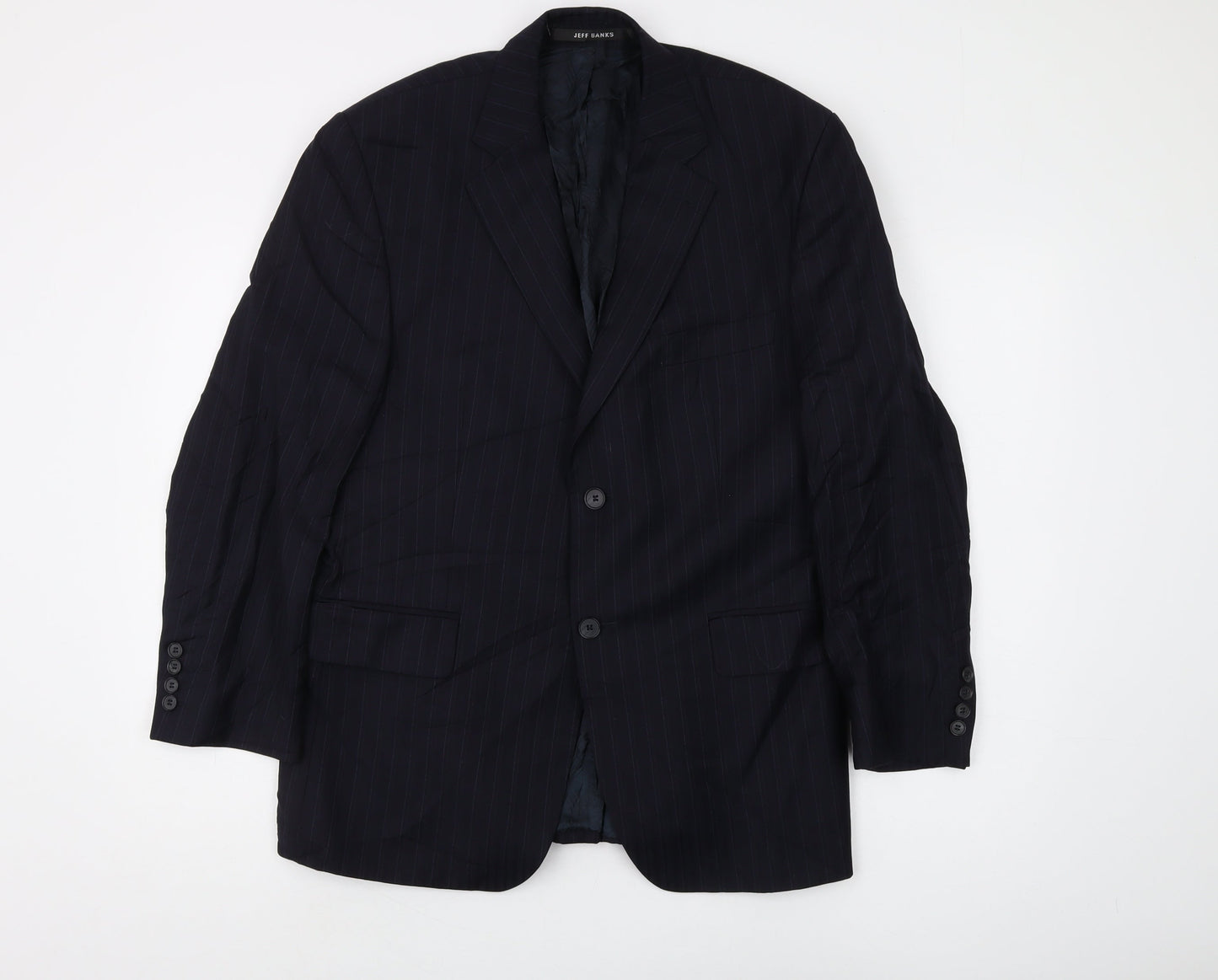 Mens UK Size 40 Jeff Banks Regular Black Suit Jacket