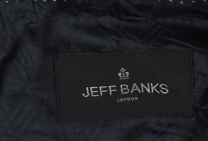 Mens UK Size 40 Jeff Banks Regular Black Suit Jacket