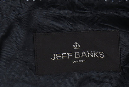 Mens UK Size 40 Jeff Banks Regular Black Suit Jacket
