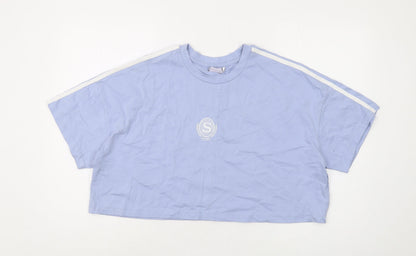 Womens UK Size 16 Slazenger Blue Cropped T-Shirt