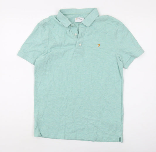 Farah Men's Green Polo Shirt, Size S, Short Sleeve