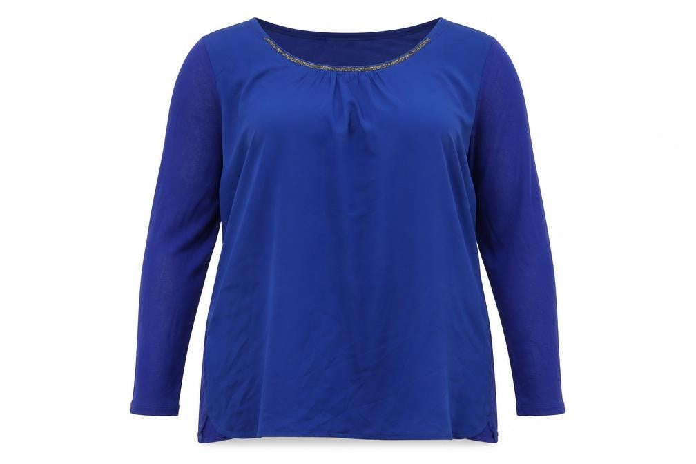 Womens UK Size 16 Betty Barclay Blue Basic Top