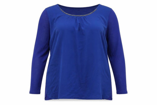 Womens UK Size 16 Betty Barclay Blue Basic Top