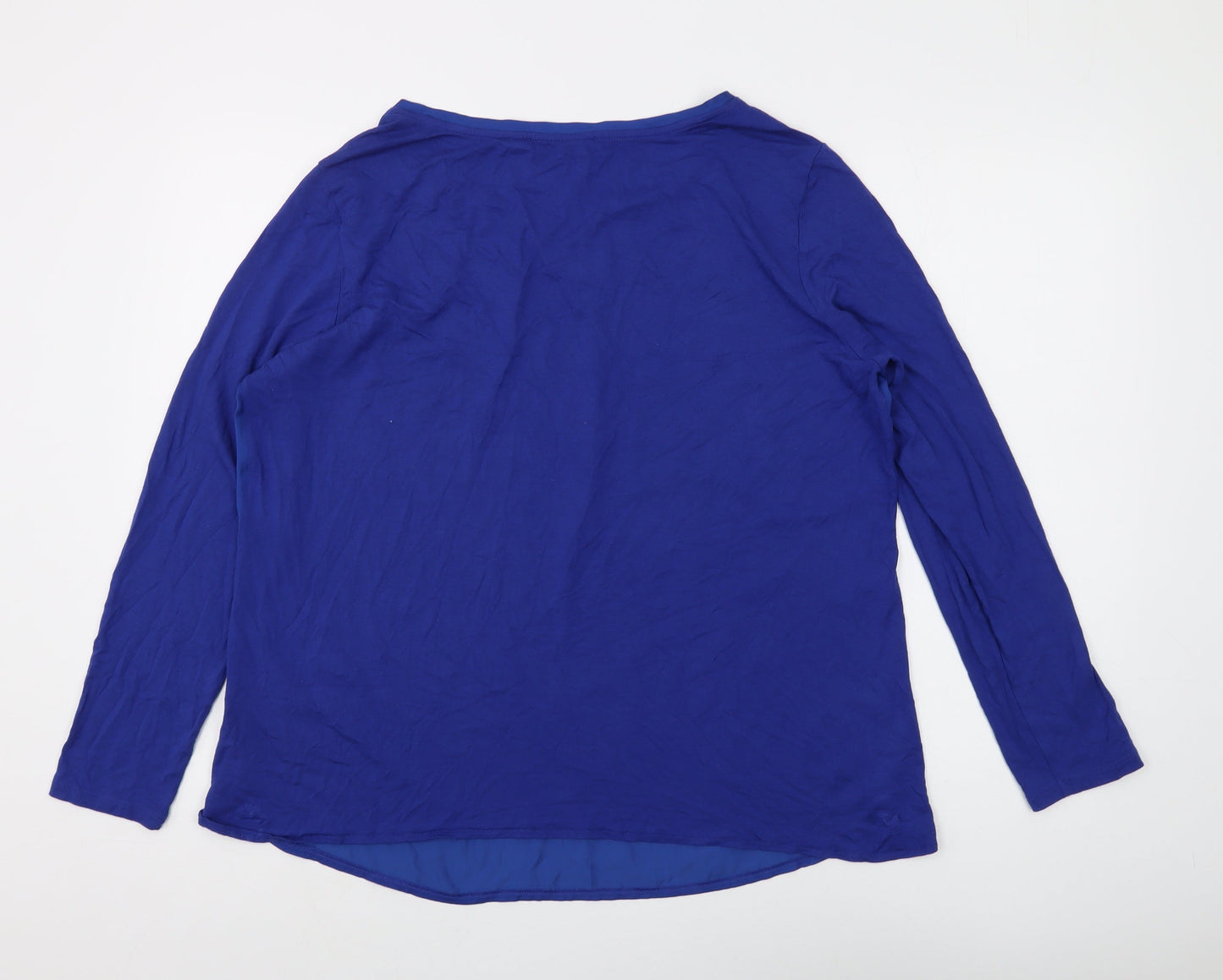 Womens UK Size 16 Betty Barclay Blue Basic Top
