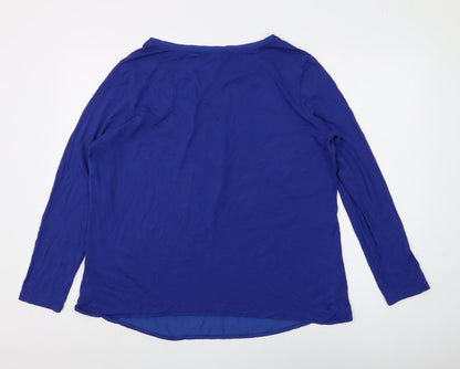 Womens UK Size 16 Betty Barclay Blue Basic Top