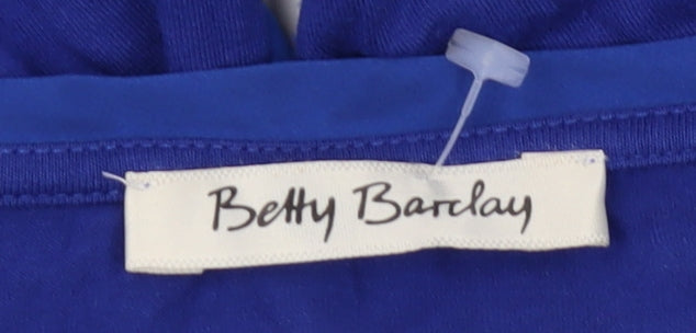 Womens UK Size 16 Betty Barclay Blue Basic Top